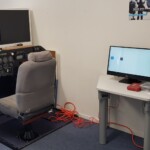 The AST-300 flight trainer was installed with a touch-screen instructor console.