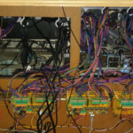 These four SimStacks replaced the aging 1980's technology that used to drive this AST-300 flight trainer.