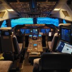 This Ex-United Airlines 747-400 cockpit has been restored into a full motion flight simulator using all original parts.